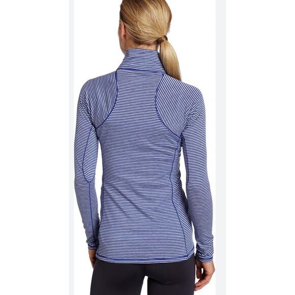 Columbia Shirt Women’s Size‎ M Heather Striped 1/4 Zip Long Sleeve Mock Neck - Picture 2 of 11